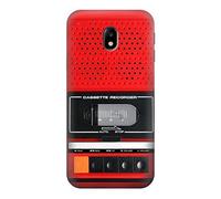 Red Cassette Recorder Graphic Case Cover For Samsung Galaxy J3 (2017) EU Version