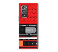 Red Cassette Recorder Graphic Case Cover For Samsung Galaxy Z Fold2 5G