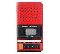 Red Cassette Recorder Graphic PU Leather Flip Case Cover For OnePlus Nord