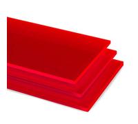 Red Cast Gloss Fluorescent Acrylic Sheet Panel Plastic Material Cut to Size Mars 4T56 (A5-148mm x 210mm, 0.3)