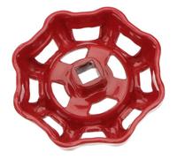Red Cast Iron Gate Hand Wheel Handle for Shutoff Valve | Flat Bottom Design, Easy Turn Operation, Low Fluid Resistance, Reliable Sealing, Red Finish