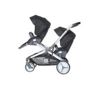 RED CASTLE Evolutwin double stroller - From birth - Up to 15kg - Adjustable backrest - Black