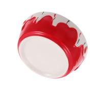Red Ceramic Hamster Bowl for Chinchilla, Sturdy Stable Base