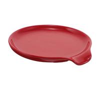 Red Ceramic Spoon Rest for Coffee Station, Heat Resistant