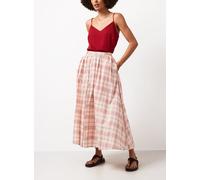 Red Check Print Full Circle Midi Skirt 14