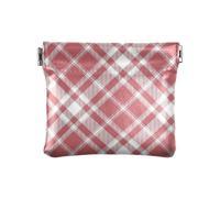 Red Checkerboard Fashion PU Leather Small Coin Unique Makeup Period Bag for Men Women Travel monedero para Hombre