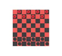 Red Checkers Board Women's T-Shirt - White - S - White
