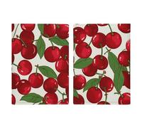 Red Cherries Passport Holder for Women Men PU Leather Passport Travel Wallet with Multiple Pockets