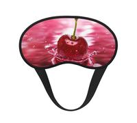 Red Cherries Print Sleep Mask, Eye Sleeping Mask for Women and Men for Total Darkness, Reduces Puffy Eye Mask