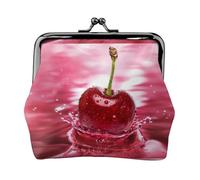 Red Cherries Printing Lightweight Coin Purse, Minimalist Wallet for Coffee Runs and Local Outings