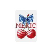 Red Cherries With Blue Bow Car Air Fresheners 4 Pcs Hanging Scented Cards Fragrance Scented Cards For Car Aromatherapy Tablets