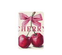 Red Cherries With Pink Bow Car Air Fresheners 4 Pcs Hanging Scented Cards Fragrance Scented Cards For Car Aromatherapy Tablets