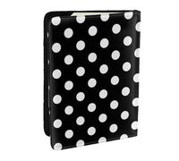 Red Cherry Blossom Passport Holder Flowers Passport Cover 6.5x4.5in Travel Essentials With Credit Card Organizer For Women Men, White And Black Polka Dot, Standard size, Classic