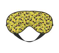 Red Cherry Blossom Sleep Eye Mask with Adjustable Strap BlockingLights Eye Cover Soft Eye Shade Breathable Sleep Mask for Men Women Pattern-4