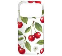 Red Cherry Fruit Blossom Botanical Pattern Case for iPhone 17 Pro