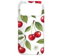 Red Cherry Fruit Blossom Botanical Pattern Case for iPhone 17 Pro Max