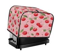 Red Cherry Fruit Flower Toaster Cover 4 Slice Toaster Cover, Dust Cover Kitchen Small Appliance Cover