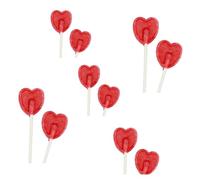 Red Cherry Heart Shaped Lollipops Sweet Candy Lollies Individually Wrapped best for Wedding Favours Valentine’s Day Baby Showers & Party Favours (Pack of 20 lollies)
