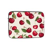 Red Cherry Pattern Laptop Sleeve Bag 15 Inch, Waterproof Shockproof Laptop Case Bag Computer Skin Bags Lightweight Tablet Carrying Case