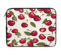 Red Cherry Pattern Laptop Sleeve Case, Shockproof Protective Case, 10-17 Inch Computer Sleeve, Water Resistant Laptop Briefcase for Men Women Compatible with MacBook Air/Notebook/Tablet