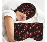 Red Cherry, Sleep Mask for Home Travel, Full Eye Covers Light Blocking Eye Mask Sleep Eye and Ear Muffs