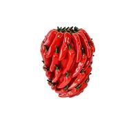 Red Chili Pepper Decorative Vase - Handcrafted Ceramic Hot Pepper 3D Sculpture - Unique Maximalist Kitchen & Dining Centerpiece - Spicy Home Accent & Housewarming Gift - 23cm