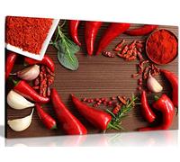 Red Chilli Pepper Spice Food Canvas Wall Art Picture Print (18x12in)