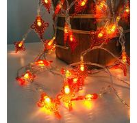Red Chinese Knot String Lights LED Chinese Wishful Knot Lights Battery Operated for Chinese New Year Spring Festival Wedding Party Decoration (Red Knot, 32.8FT/80LED)