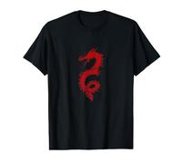 Red Chinese Mythical Dragon Calligraphy/Tai Chi Design Value Graphic T-Shirt