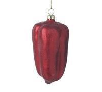 Red Christmas Bauble, Fun Red Chilli Pepper Glass Bauble, Novelty Hanging Chilli Fun Christmas Tree Decoration, Hot Chillis Vegetable Food Xmas Tree Decoration, Stocking Filler