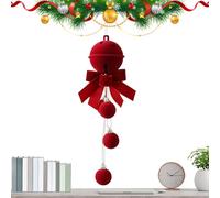 Red Christmas Bauble Ornaments - Destroyed Shattered Cover | Holiday Party Display for Shophouse, Seasonal Decoration of Christmas Tree with Hanging Accessories for