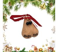 Red Christmas Decorations, Funny Christmas Tree Decorations With Bow And Bell, 3d Vintage Home Xmas Decoration Hanging For Xmas Gift Festive Tree Baubles Decoration