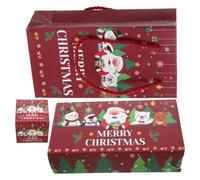 Red Christmas Gift Box Christmas Season Folding Bouncing Gift Box | Paper Surprise Design, Easy Open and Close, for Parties and Holiday Celebrations, Delicate Red Finish