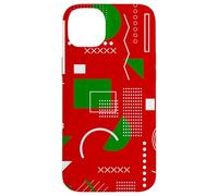 red christmas memphis vintage geometric 1990s nostalgia 80s Case for iPhone 14 Plus