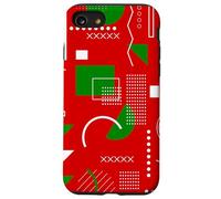 red christmas memphis vintage geometric 1990s nostalgia 80s Case for iPhone SE (2020) / 7/8