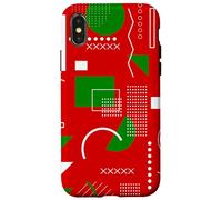 red christmas memphis vintage geometric 1990s nostalgia 80s Case for iPhone X/XS