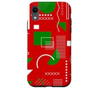 red christmas memphis vintage geometric 1990s nostalgia 80s Case for iPhone XR