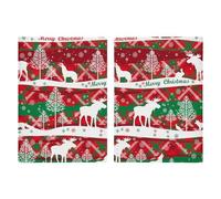 Red Christmas Reindeer Passport Holder Travel Wallet Case Cover with Card Slot for Women Men