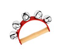 Red Christmas Sleigh Bells,Christmas Jingle Bells,Wooden Handle Jingle Bells Jingle Gold Bells Musical Bell Red Christmas Shaker Rattle for Kids Handheld Bells Holiday Christmas