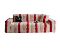 red christmas sofa cover washable stretch fabric throw pillow decoration soft fit structure comfortable fit structure furniture protection unit design stretch interior accent seasonal item