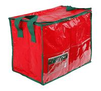 Red Christmas Storage Bag Boxes | Lighting Tree Balls Storage Protection Bag Box | Xmas Decoration Ornaments Reusable Bag (Christmas Storage Bag-Red (45x26x35))