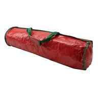 Red Christmas Storage Boxes | Lighting Tree Balls Protection Bags | Xmas Decoration Ornaments Reusable Cylinder Gift Wrapping Storage Bag (2pc - Red (22x79))
