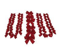 Red Christmas Tree Bow Decorations X42 (Xmas Gift Present Decorative)