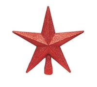Red Christmas Tree Top Star Topper Glitter finish 20cm