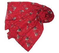 Red Christmas Woodland Robin Scarf Wrap Shawl Cover Up Gift Winter Pashmina Robins