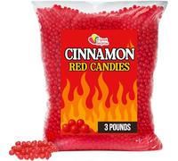 Red Cinnamon Candy - 3 Pounds - Red Halloween Candy - Hot Red Cinnamon Candy - Spicy-Sweet Red Candies for Buffet - Imperial Candies for Machine Refills - Bulk Unwrapped Candy - Small Loose Candies
