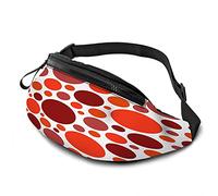 Red Circle Casual Waist Bag for Men Woman Modern Funny Chaotic Pattern Different Size Repeat Circle Shape Art Durable Fanny Pack Enjoy Sport Hiking Running Cycling Outdoor
