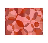 Red Circle Pattern Glass Chopping Board Warren Reed - Designer Red One Size