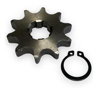 Red Circles 10 Tooth 428 Pit Bike Front Sprocket (17mm Center Spline) - High-Performance 428 Chain Compatibility, Durable Construction, Ideal for Enhanced Acceleration and Handling