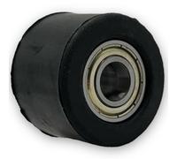 Red Circles 10mm Rubber Pit Bike Chain Roller - 10mm Bearing Center Hole, 35mm Diameter, 27mm Wide - Enhance Chain Performance - Check Our Listings for 8mm Rollers